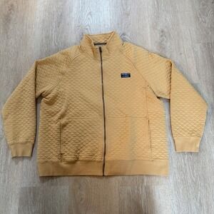 LL Bean Quilted Full Zip Yellow Sweatshirt Men's Size XL‎ Jacket Sweatshirt